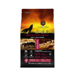 NATURAL TRAINER AMBROSIA GRAIN FREE ADULT BEEF & FRESH SALMON