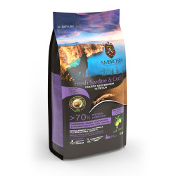 NATURAL TRAINER AMBROSIA MEDITERRANEAN DIET GRAIN FREE SENIOR LIGHT & STERILIZED FRESH SARDINE & COD