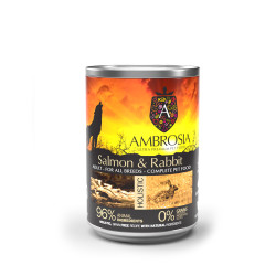 NATURAL TRAINER AMBROSIA GRAIN FREE ADULT SENSITIVE SALMON & RABBIT 6X
