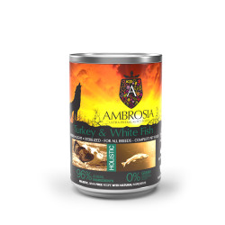 NATURAL TRAINER AMBROSIA GRAIN FREE SENIOR & LIGHT TURKEY & WHITE FISH 6X