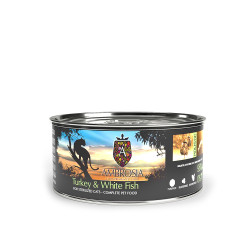 NATURAL TRAINER AMBROSIA GRAIN FREE STERILISED LIGHT CAT TURKEY & WHITE FISH 12X