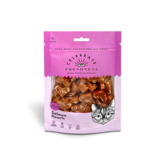 SALMON HEART BITES FOR CATS 50GR SALMON HEART BITES FOR CATS 50GR