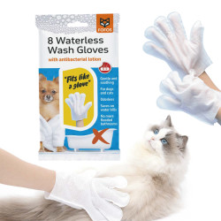 FO Γάντια καθαρισμού Waterless με αντιβακτηριδιακή λοσιόν (8 pcs)