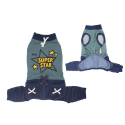 GLEE JUMPSUIT DENIM PAN ΜΠΛΕ