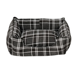 GLEE ΚΡΕΒΑΤΙ TARTAN ΓΚΡΙ ΣΚΟΥΡΟ 