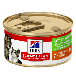 HILL'S SCIENCE PLAN KITTEN & MOTHER MOUSSE CHICKEN & TURKEY 24X