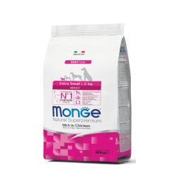 MONGE NATURAL SUPERPREMIUM ADULT EXTRA SMALL ΜΕ ΚΟΤΌΠΟΥΛΟ