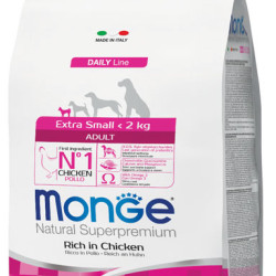 MONGE NATURAL SUPERPREMIUM ADULT EXTRA SMALL ΜΕ ΚΟΤΌΠΟΥΛΟ