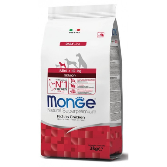 MONGE NATURAL SUPERPREMIUM SENIOR MINI ΜΕ ΚΟΤΌΠΟΥΛΟ