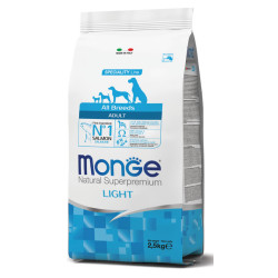 MONGE LIGHT ADULT ALL BREEDS ΜΕ ΣΟΛΟΜΌ & ΡΎΖΙ