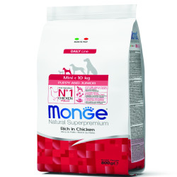 MONGE NATURAL SUPERPREMIUM PUPPY & JUNIOR MINI ΜΕ ΚΟΤΌΠΟΥΛΟ