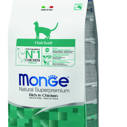 MONGE NATURAL SUPERPREMIUM HAIRBALL ADULT ΜΕ ΚΟΤΌΠΟΥΛΟ