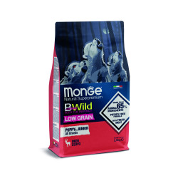MONGE BWILD LOW GRAIN PUPPY & JUNIOR ΜΕ ΕΛΆΦΙ