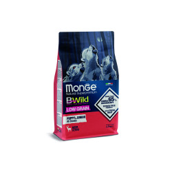 MONGE BWILD LOW GRAIN PUPPY & JUNIOR ΜΕ ΕΛΆΦΙ