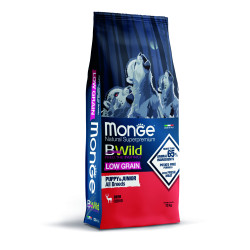 MONGE BWILD LOW GRAIN PUPPY & JUNIOR ΜΕ ΕΛΆΦΙ