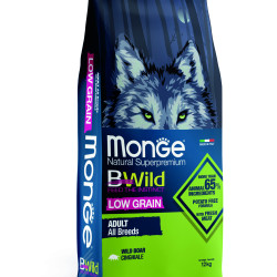 MONGE BWILD LOW GRAIN ADULT ΜΕ ΑΓΡΙΟΓΟΎΡΟΥΝΟ