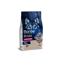 MONGE BWILD LOW GRAIN ADULT ALL BREEDS ΜΕ ΧΉΝΑ