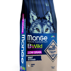 MONGE BWILD LOW GRAIN ADULT ALL BREEDS ΜΕ ΧΉΝΑ