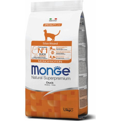 MONGE NATURAL SUPERPREMIUM STERILIZED ADULT ΜΕ ΠΆΠΙΑ ΜΟΝΟΠΡΩΤΕΪΝΙΚΉ