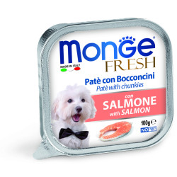 MONGE FRESH ADULT ΠΑΤΈ & ΚΟΜΜΑΤΆΚΙΑ ΜΕ ΣΟΛΩΜΌ 32X