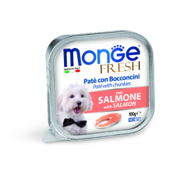 MONGE FRESH ADULT ΠΑΤΈ & ΚΟΜΜΑΤΆΚΙΑ ΜΕ ΣΟΛΩΜΌ 32X