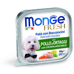 MONGE FRESH ADULT ΠΑΤΈ & ΚΟΜΜΑΤΆΚΙΑ ΜΕ ΚΟΤΌΠΟΥΛΟ & ΛΑΧΑΝΙΚΆ 32X