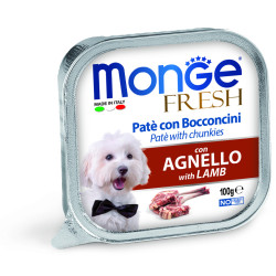 MONGE FRESH ADULT ΠΑΤΈ & ΚΟΜΑΤΆΚΙΑ ΜΕ ΑΡΝΊ 32X