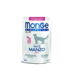 MONGE MONOPROTEIN STERILIZED ADULT ΜΕ ΜΟΣΧΆΡΙ 28X