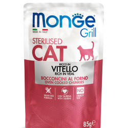 MONGE GRILL CAT STERILISED ΜΕ ΜΟΣΧΆΡΙ 28X