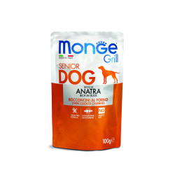 MONGE GRILL DOG SENIOR RICH IN DUCK 24X