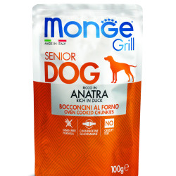 MONGE GRILL DOG SENIOR RICH IN DUCK 24X