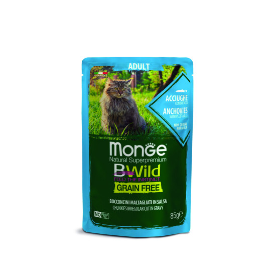 MONGE BWILD ADULT - ANCHOVIES WITH VEGETABLE 28X