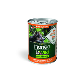 MONGE BWILD PUPPY/JUNIOR - DUCK WITH PUMPKIN AND ZUCCHINI 24X