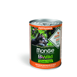MONGE BWILD PUPPY/JUNIOR - DUCK WITH PUMPKIN AND ZUCCHINI 24X