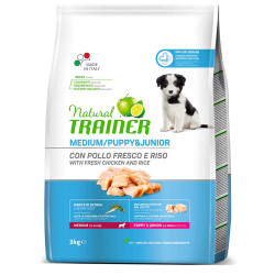 NATURAL TRAINER MEDIUM PUPPY & JUNIOR FRESH CHICKEN