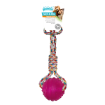 PW TRP Παιχνίδι Σκύλου με σχοινί και χερούλι Ball (34cm)