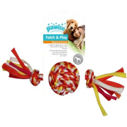 PW Παιχνίδι Σκύλου Colorful Braided Rope Ball