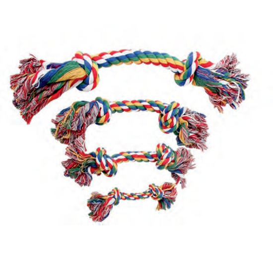 PW Παιχνίδι Σκύλου Rope Bone 2 Knots Multicolor PW Παιχνίδι Σκύλου Rope Bone 2 Knots Multicolor