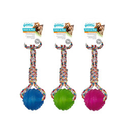 PW TRP Παιχνίδι Σκύλου με σχοινί και χερούλι Ball (34cm)