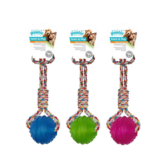 PW TRP Παιχνίδι Σκύλου με σχοινί και χερούλι Ball (34cm) PW TRP Παιχνίδι Σκύλου με σχοινί και χερούλι Ball (34cm)